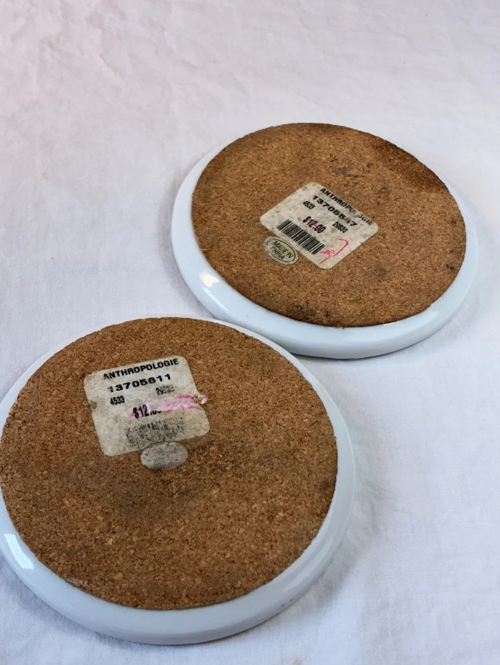Anthropologie Ceramic Coasters set of 2